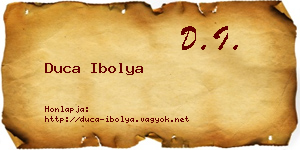 Duca Ibolya névjegykártya