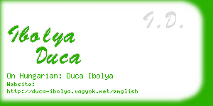 ibolya duca business card